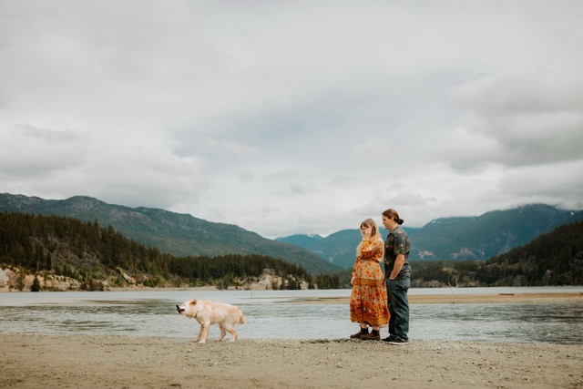 Warm golden light portrait session in Squamish BC